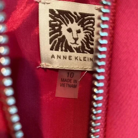 Anne Klein Zip Fully Lined Collarless CareerJacket Breton Red Women's 10 NWOT - Picture 4 of 8